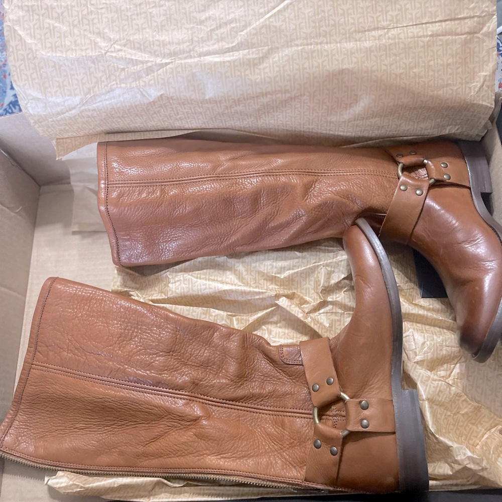 FRYE “PHILIP” HARNESS BOOTS- NEVER WORN